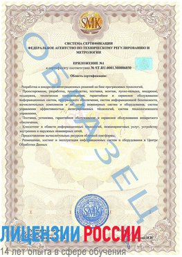 Образец сертификата соответствия (приложение) Иваново Сертификат ISO 27001