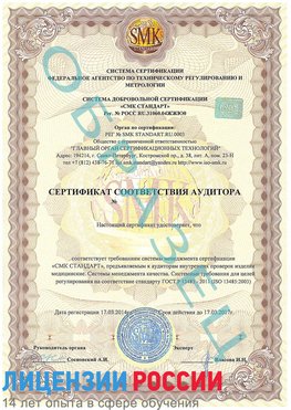 Образец сертификата соответствия аудитора Иваново Сертификат ISO 13485