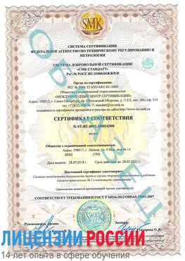 Образец сертификата соответствия Иваново Сертификат OHSAS 18001