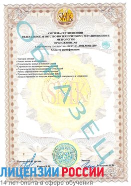 Образец сертификата соответствия (приложение) Иваново Сертификат ISO 14001